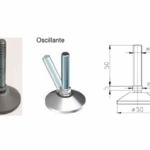 Piedino Oscillante in Plastica Diametro 50mm Filetto M10  | PROAL